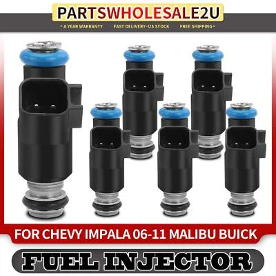 6x Fuel Injectors for Chevy Impala Malibu Uplander Pontiac G6 Saturn Relay Buick - Image 1 of 4