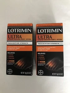 Lotrimin UltraAntifungal Cream for Athlete's Foot 15g EXP 02/2025(2 Pack)