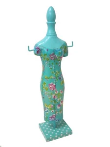 (34638) FIGURA MANIQUI MADERA DECOPATCH AZUL COLGADOR PARA COLGAR JOYAS VARIADO - Imagen 1 de 4