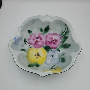 Vintage Prov Saxe Bowl Germany Floral Rare serving  - Bild 1 von 3