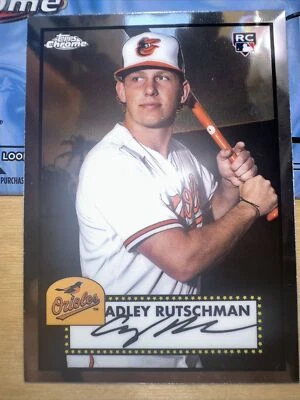 2023 Topps Chrome  Adley Rutschman Rookie - Lids Mitchell & Ness Promotion - Image 1 of 3