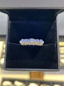 Judith Ripka Sterling Silver 3 Pearl Cable Band Ring Size 8 - Picture 1 of 12