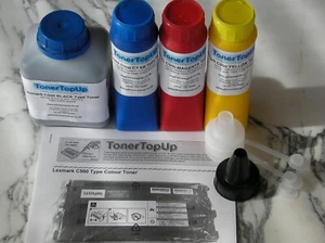 Tęczowy pakiet tonera wkład Lexmark C500 X500 X502 C500H2KG C500H2CG C500H2MG - Zdjęcie 1 z 2