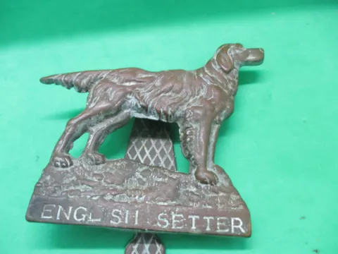 Brass English Setter weathered Door Knocker Cover