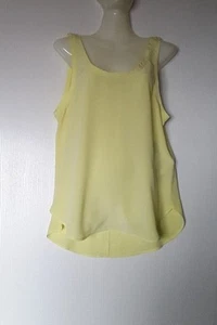 LEVI'S TOP HAUT FLUIDE EN SOIE TAILLE S (FR38 /EU36/UK8/ IT42/ US4) JAUNE CLAIR - Picture 1 of 6