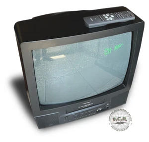 READ*Tested Toshiba Retro Gaming TV 20" CRT VCR/VHS Player Combo MV19M2 w/remote - Picture 1 of 4