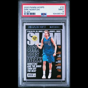 2020 Panini Hoops SLAM Dirk Nowitzki #12 PSA 9 Mavericks Magazine Cover Tribute - Picture 1 of 2