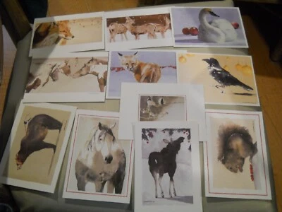 Tarjetas de Navidad de vida silvestre de vacaciones con gráficos de Crane Creek de 11 piezas septiembre Vhay Foto 1 de 3