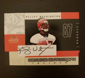 2003 Fleer Genuine Insider Autographs #AI-KW KELLEY WASHINGTON Auto - BENGALS - Picture 1 of 4