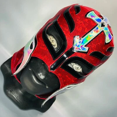 King Mysterio Semi professional Lucha Libre Wrestling Mask Mascara luchador Red - Image 1 of 4