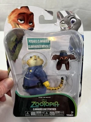 NUEVO Paquete de figuras de testigos oculares de Clawhauser y murciélago de Disney Zootopia #027 Foto 1 de 4