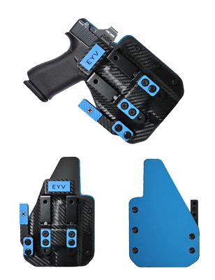 Funda de ocultación Kydex híbrida de cuero EYV IWB - GLOCK 19 -TLR7/TLR7A ligera Foto 1 de 4