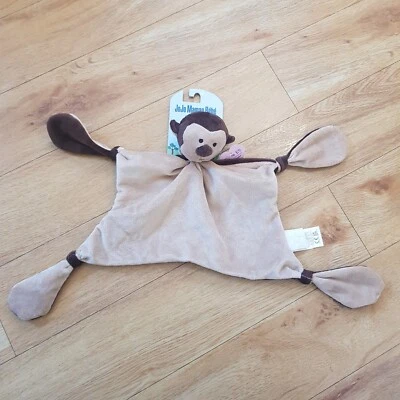 JOJO MAMAN BÉBÉ Jojo Maman Bebe Brown Monkey Baby Comforter Blanket Chimp Ape Soft Toy soother
