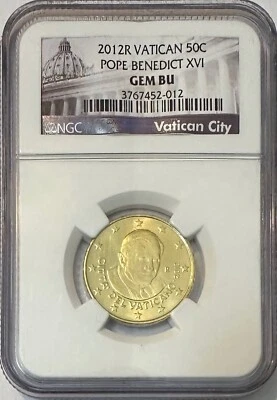 2012R Vatican 50C Pope Benedict XVI Certified by NGC "GEM BU" - Image 1 of 4