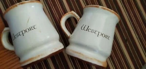 2 Westport Kaffee Tee Tassen Beige Farbe kurz gebraucht neuwertig - Bild 1 von 3