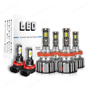 H9+H11+H11 LED Headlight+Fog Bulbs for Murano Rogue Sentra 2015-2017 - Picture 1 of 21
