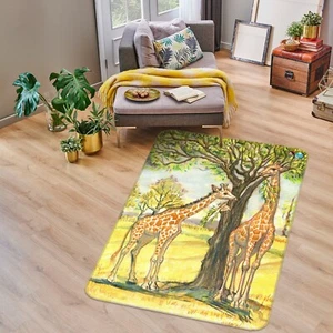 3D Animal Cartoon Giraffe A2100 Game Non Slip Rug Mat Photo Carpet Amy - Bild 1 von 5