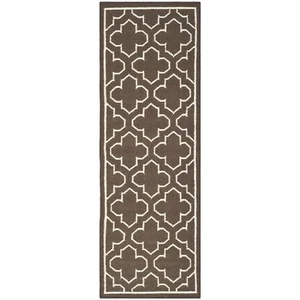 Safavieh Brown/ Ivory Flat weave Wool Runner 2' 6 x 7' - Picture 1 of 1