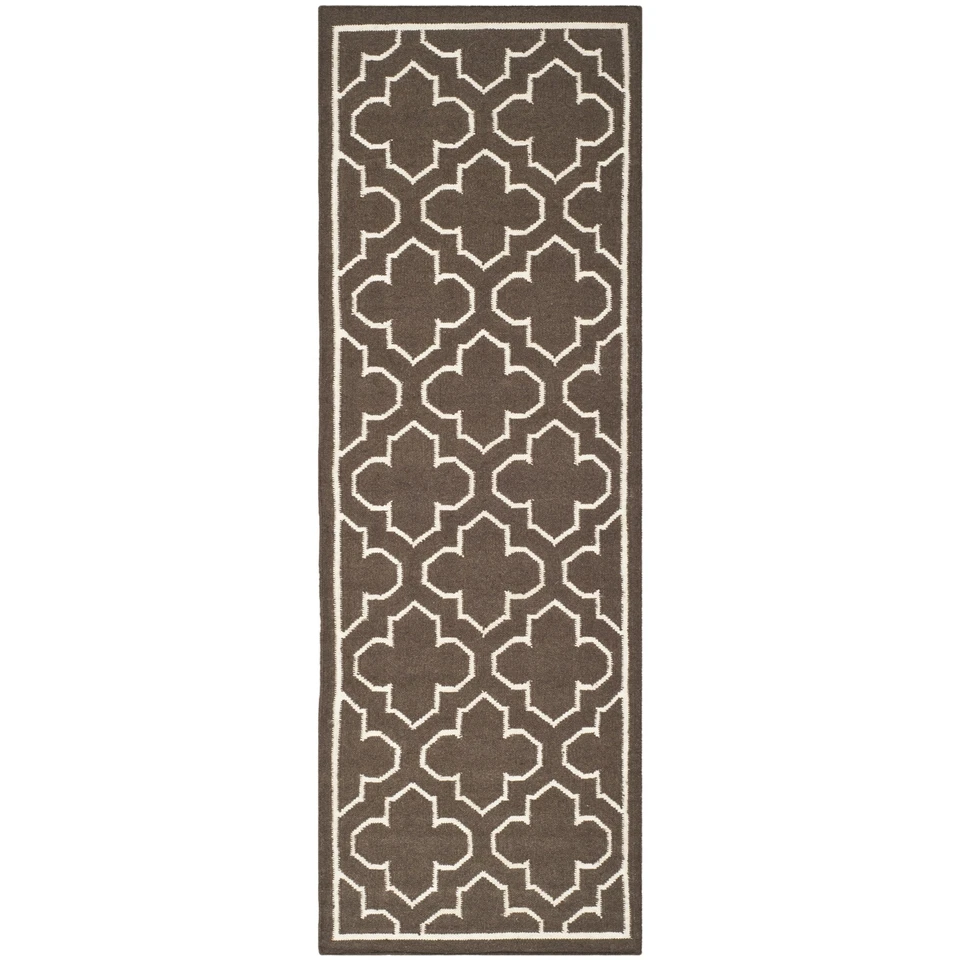 Safavieh Brown/ Ivory Flat weave Wool Runner 2' 6 x 7' - Image 1 of 1
