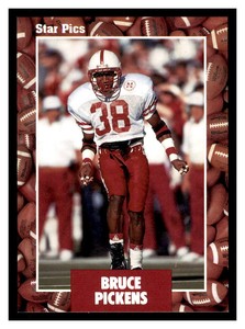 1991 Star Pics #102 BRUCE PICKENS RC Nebraska Cornhuskers Rookie
