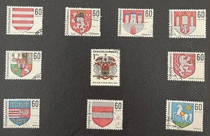 Tschechoslowakei 1968 Stadtwappen - Michel 1819-1828 - gestempelte LH-Marken - Bild 1 von 1