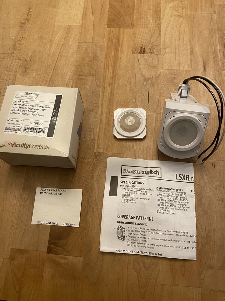 Acuity Controls LSXR 610 Fixture Mount Interchangeable Lens Sensor High Bay 360
