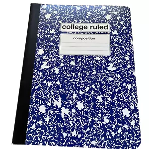 Staples College liniert blau Marmor Kompositionsbuch 100 Blatt Schulbedarf - Bild 1 von 5