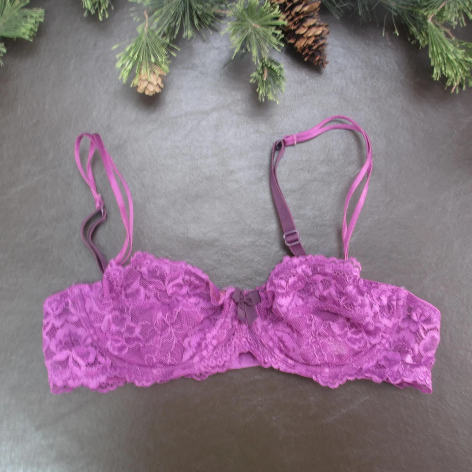 Sujetador Gilligan & O'Malley 34A Rosa Encaje Sin Forro Con Aros Cierre Ajustable Foto 1 de 4