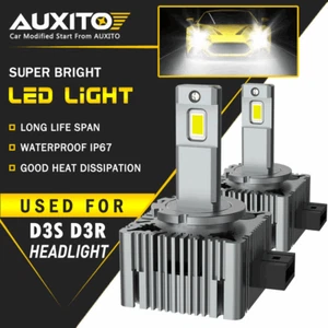 Pair 8000K LED Headlight Bulb Beam HID Xenon Conversion D3S D3R D3C High Low Kit - Picture 1 of 9