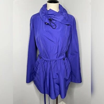 Etcetera Woman’s Jacket Size 6 Purple Lightweight Retro Trench Coat Collared - Image 1 of 4