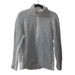 Lululemon Jacket Mens Size Medium Gray Tundra Trek 1/2 Zip Wool Blend Fleece - Picture 1 of 10