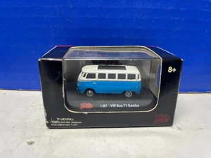 1/87 HIGH SPEED MALIBU VOLKSWAGEN VW T1 SAMBA BLUE AND WHITE - Picture 1 of 3