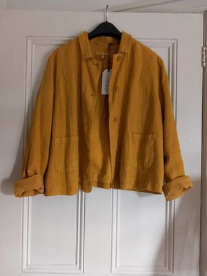 Seasalt easy, unstructured, 'Arame' Garment Dyed, Linen Jacket in Dark Hay. BNWT - Image 1 of 4