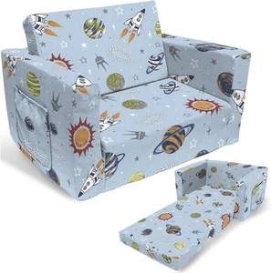 Kids Sofa Couch,Toddler Children 2-in-1 Convertible Sofa to Lounger, Comfy Fl... - Picture 1 of 8