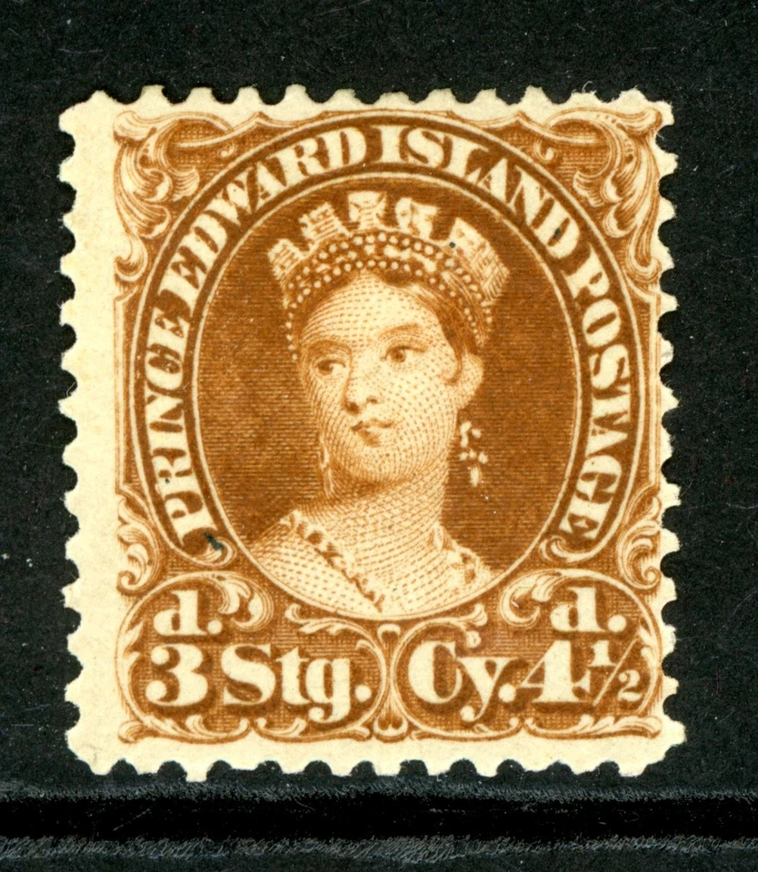 Canada 1870 Prince Edward Island QV PEI 4½p Brown Scott #4 Mint X84 - Image 1 of 4