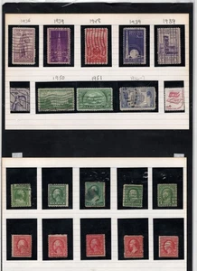 VEREINIGTE STAATEN KLEINE AUSWAHL AUF SEITE GEBRAUCHTER BRIEFMARKEN - Bild 1 von 1