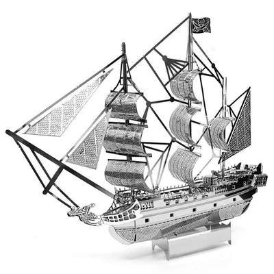 Puzzle in metallo 3d nave pirata perle nere kit modelli fai da te taglio laser puzzle puzzle