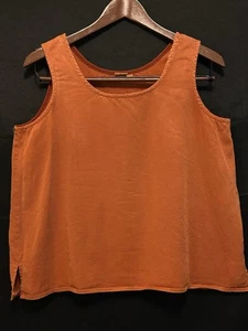 Tianello Tencel Crop Tank Top Damen Größe Medium Burnt Orange/Rostfarben - Bild 1 von 13
