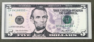 2006 $5 FRN ~ ATLANTA ~ GEM GRADE STAR NOTE ⭐ ~ Fr. 1993-F* ~ SN# IF 0418 8555 * - Picture 1 of 2