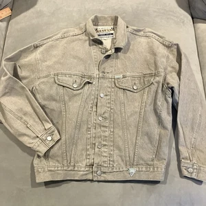 RARE - Vintage - GUESS - George Marciano - Classic Style - Gray Denim Jacket - L - Picture 1 of 6