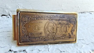 Vintage $100 Dollar Bill Money Clip - Picture 1 of 4