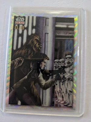 2023 Topps Star Wars Galaxy Sneaking Around Danger 04/99 Han Solo Chewbacca #46 - Image 1 of 2