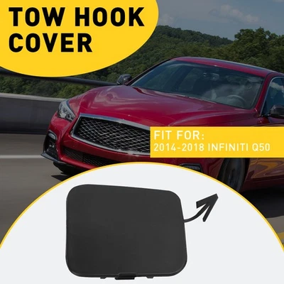 APTO PARA PARACHOQUES DELANTERO INFINITI Q50 2014-2018 GANCHO DE REMOLQUE TAPA OJO CUBIERTA ACCESO NEGRO Foto 1 de 4