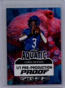 Chris Denson 2025 Leaf Optichrome Football 1/1 Pre Production Proof - Picture 1 of 1