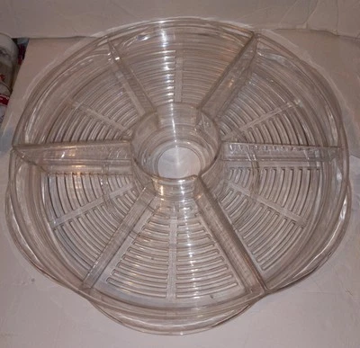 EUC Appetizers on Ice Revolving with Lids Clear By Prodyne-Bottom Without Ice  - Image 1 of 4