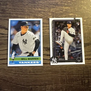 Will Warren 2025 Topps Heritage #281 / Series 1 #97 RC New York Yankees 2-Card Lot - Bild 1 von 5