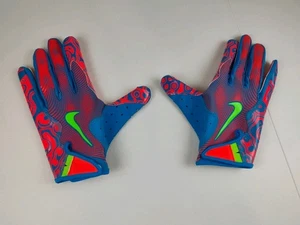 2024 Nike Vapor Jet 8.0 Adult Football Gloves-medium Blue/orange New Free Ship - Picture 1 of 4