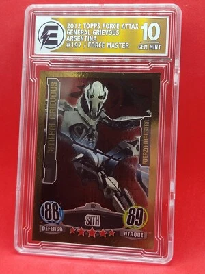 General GRIEVOUS 2012 Star Wars Argentina Topps Force Attax Gold Foil EGC 10 7~B - Image 1 of 2