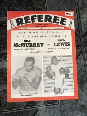 Referee Magazine Oct. 21, 1967 Bill McMurray vs. Fred Lewis cover. Joe Frazier - Image 1 of 3