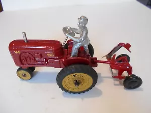 Custom 1950 King 1:16th Scale Massey-Harris 44 Tractor w/Sickle Bar Mower, Used - Picture 1 of 19